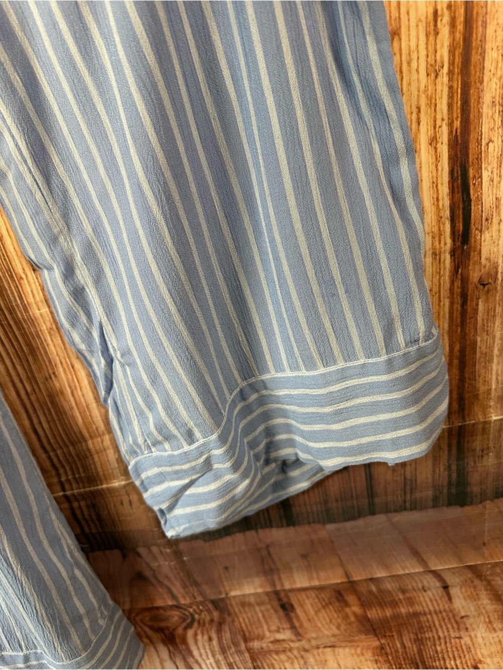 NWT Billabong Light Blue Striped Wide-Leg Pants - Women Size Small - Picture 7 of 16